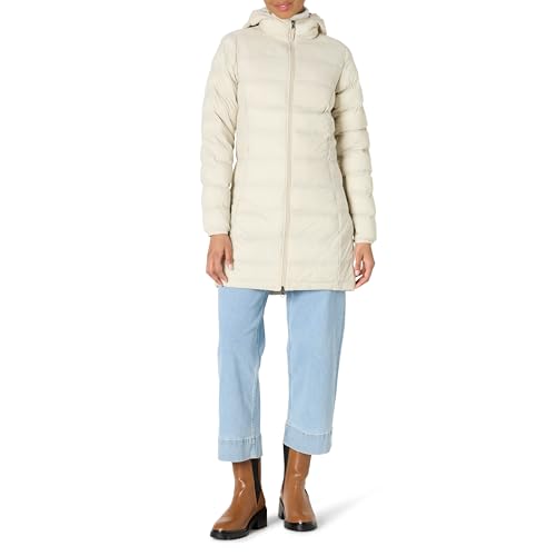 Amazon Essentials womens Lightweight Water-Resistant Packable Hooded Puffer Coat (Available in Plus Size) - color: Pumice, size: Large