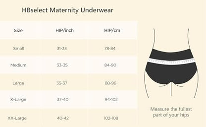 HBselect Maternity Underwear Cotton Healthy Comfort Maternity Panties - color: 6pack-multicoloured-a, size: Medium