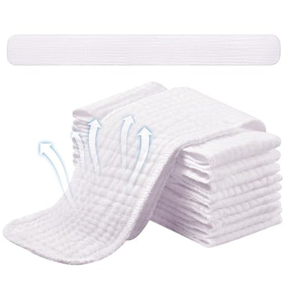 Toulite 10 Pcs 6 Layer Cotton Under Breast Sweat Pads for Women - size: Large