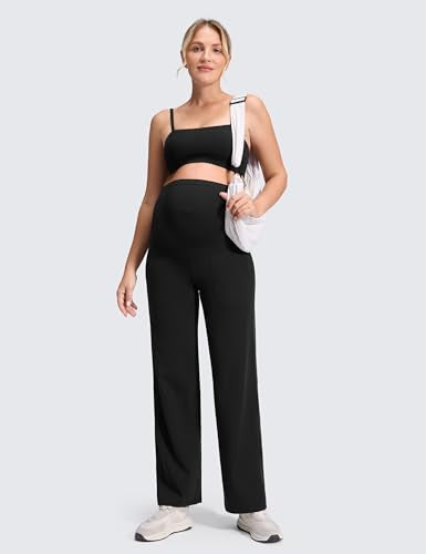 CRZ YOGA Maternity Wide Leg Pants 31.5" - color: Black, size: Medium