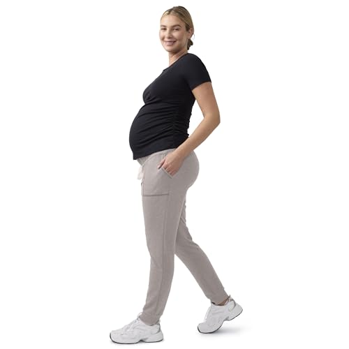 Ingrid & Isabel Everyday Maternity Knit Jogger - color: Stone, size: X-Large