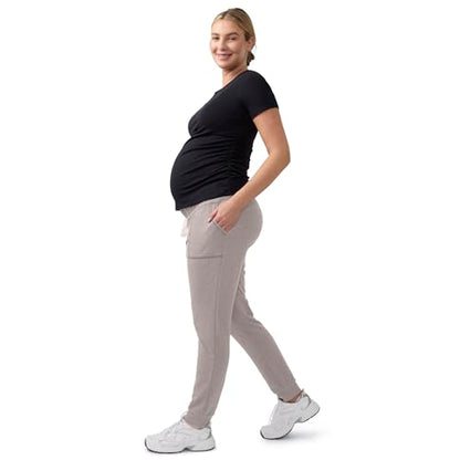 Ingrid & Isabel Everyday Maternity Knit Jogger - color: Stone, size: X-Large
