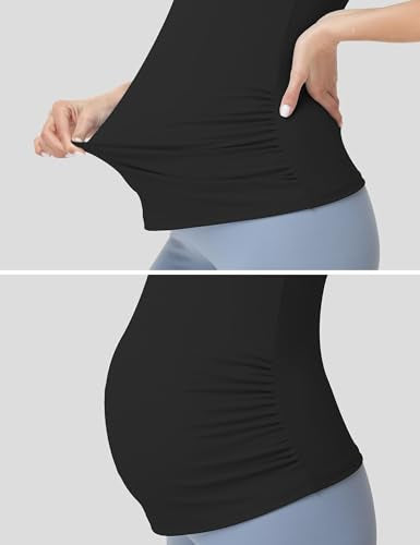 Foucome Maternity Nursing Tank Tops for Breastfeeding - color: Black, size: XX-Large