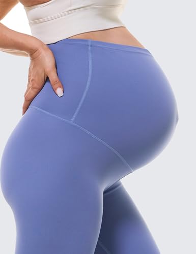Buttergene Maternity No Front Seam Legging 25" - color: Hot Fudge Brown, size: Medium