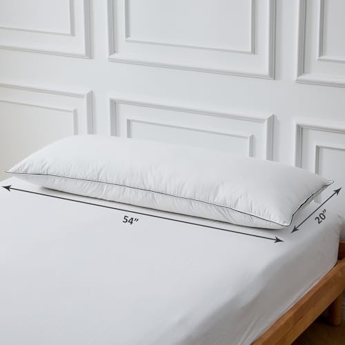 DWR Goose Feather Down Body Pillow, Organic Cotton, Medium, 20x54, 1 Pack - size: Body Pillow Only