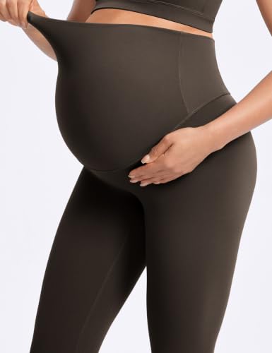 POSHDIVAH Creamluxe Maternity Leggings 25"/28" - color: Deep Brown, size: Small