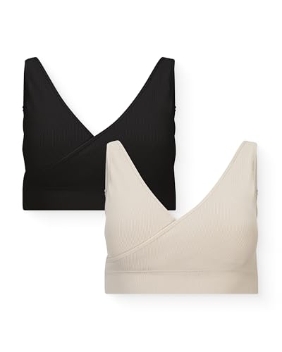 Kindred Bravely Essentials Crossover Nursing Bra Wire Free Maternity 2 Pack - size: Medium