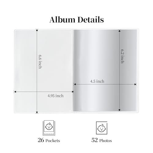 Vienrose Small Photo Album 3 Pack 4x6 Holds 52 Photos Each Transparent - color: Transparent, size: 4x6 (3 PK)