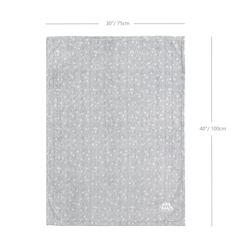 CREVENT 2Pcs 30''X40'' Cute Cozy Fluffy Warm Baby Blankets for Infants Toddlers' Bedding Crib Cot Stroller - Grey Cloud - color: Cloud X2