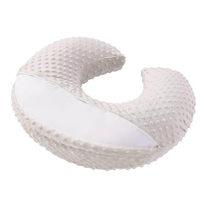 Dots Nursing Pillow Cover, Plush Breastfeeding Pillow Case - color: Sand