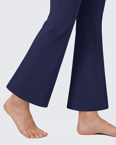 G4Free EverGoing Maternity Work Pants Pregnancy Ankle Flare Leg with Pocket - color: Royal Blue, size: X-Small