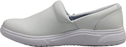 Cherokee Melody Nursing Clogs for Women Slip Resistant Leather Upper - color: White, size: 10