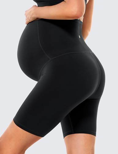 BAYDI Clouduxi Maternity Biker Shorts Over the Belly 6" - color: Black, size: Small