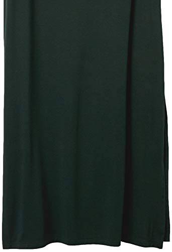 Amazon Essentials Women's Jersey Standard-Fit Short-Sleeve Crewneck Side Slit Maxi Dress - color: Deep Green, size: Medium