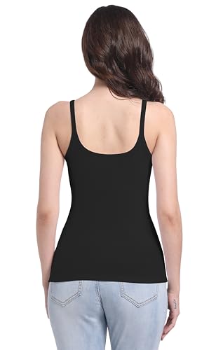 V VOCNI Women's Maternity Camisole Spaghetti Strap Pregnancy Tank Tops - color: 2pack Black/White, size: X-Large