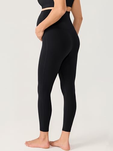 MOMANDA Seamless Maternity Leggings 25" - color: Black, size: X-Small