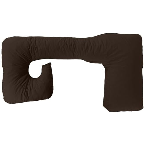 MyPillow Single L Shape Maternity Pillow – 56" x 28" Pregnancy & Body Support Pillow with Removable Zippered Cover, Espresso - color: Espresso, size: L -Shape