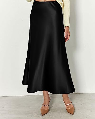 BTFBM Long Skirts for Women 2026 Fall Outfits - color: Black, size: Large