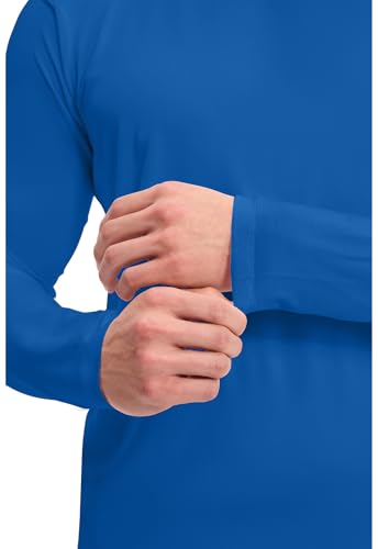 Cherokee Basics Long Sleeve Underscrub for Men Crew Neck Compression Shirt - color: Royal, size: Medium