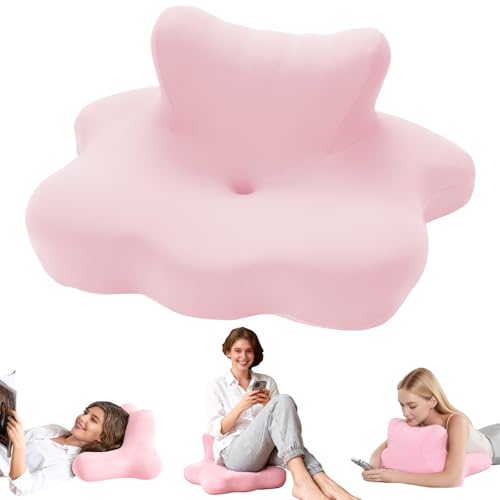 Memory Foam Support Wedge Pillow for Sleeping Reading Lying - color: Pink