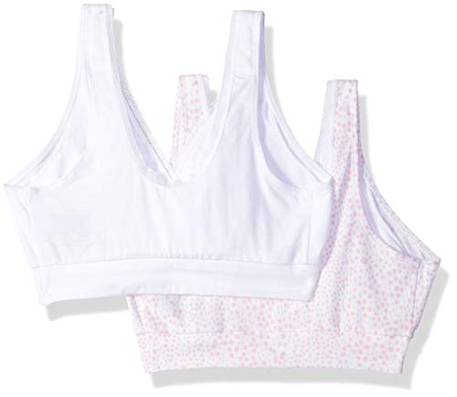 Playtex Women's Nursing Pullover Sleep Bra 2-Pack US02PK - color: White/Small Floral Print Gentle Peach, size: X-Small
