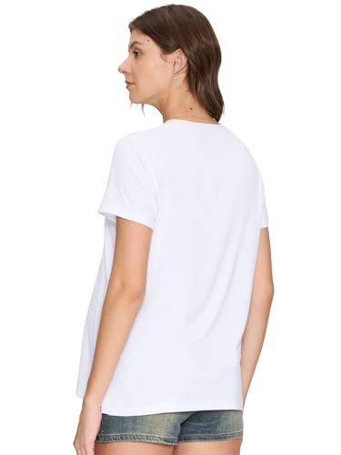 Women's Maternity Shirts, Crew Neck Maternity Top Short Sleeve - color: White, size: Small