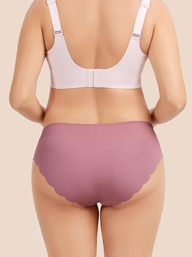 Angelhood 5 Pack Seamless Maternity Underwear, Pregnancy Postpartum Panties - color: Multicoloured a, size: X-Large