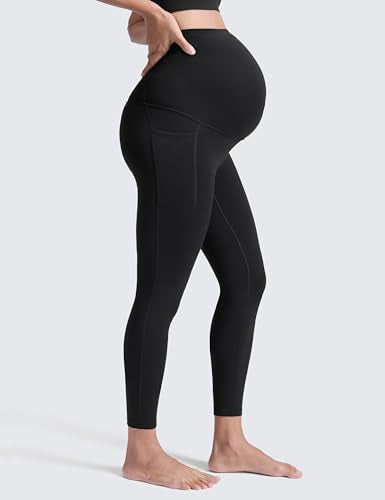 CRZ YOGA Maternity Leggings Pockets 25" - color: Black, size: X-Large