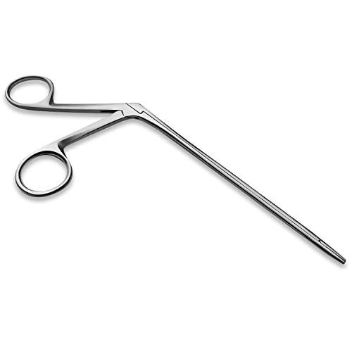 Precise ENT Procedures with Alligator Ear Forceps - Curved Jaw Design, Non-Slip Grip Handle, Fine-Tip, Reusable and Easy to Clean - 6.5 Inches - size: 6.5 Inch