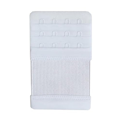 Bra Extenders 4 Hook Elastic Stretchy Bra Extensions Strap Comfortable 3pcs-Pack - color: White, 4 Hook 1/2 Inch Spacing