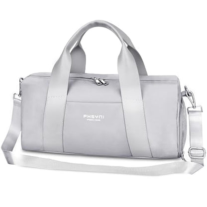 16" Gym Bag for Women,with Shoes Compartment and Waterproof Pocket(Grey) - color: Grey, size: 16" Small Size
