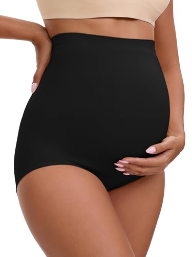 Allegra K Women High Waist Maternity Seamless Butt Lifter Briefs Panties - color: Black, size: Medium