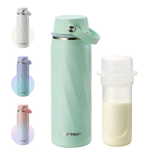HEYTRIP 20oz Portable Breastmilk Cooler Bottle for Outdoor, Green - color: Green