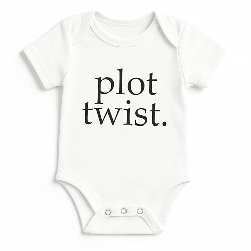 Bump and Beyond Designs Surprise Pregnancy Announcement Grandparents Plot Twist - color: White, size: 3-6 Months
