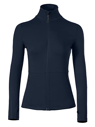 VUTRU Women's Workout Yoga Jacket Full Zip Running Athletic Track Jacket - color: Blue, size: X-Small