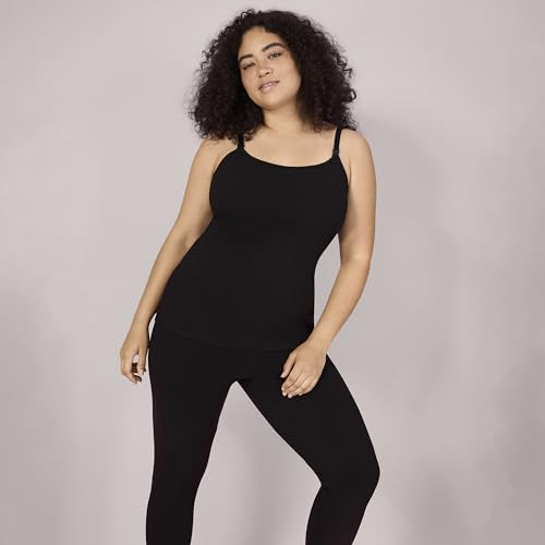 Motherhood Maternity Women's Clip Down Nursing Tank Top Cami with Adjustable Straps for Breastfeeding-2 Pack - color: Black/Black, size: X-Small