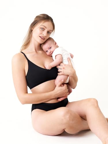 MOMANDA Seamless Nursing Bras for Breastfeeding - color: Black, size: X-Large
