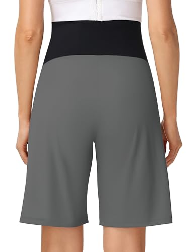 Women's Maternity Bermuda Cargo Shorts - color: Grey, size: Medium