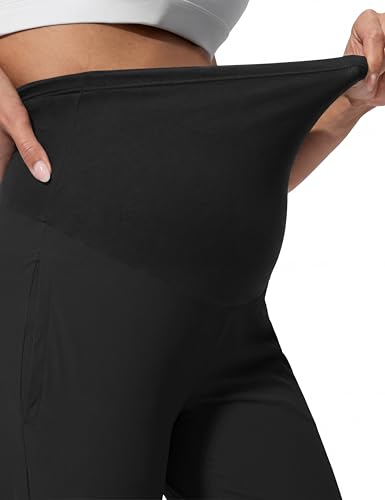 Maternity Pants Over The Belly Stretchy Scrub Pants - color: Black, size: XX-Large