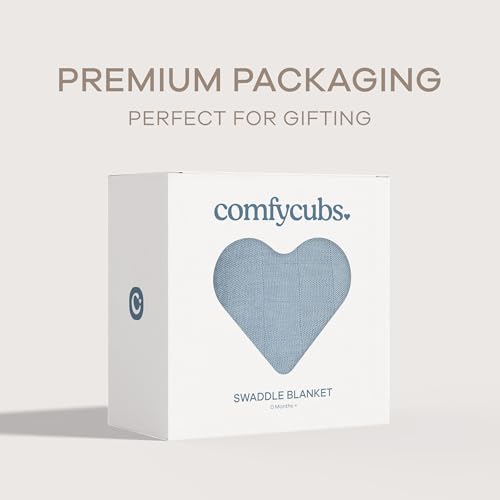 Muslin Nursing Cover Pack of 2 and Swaddle Blankets Bundled by Comfy Cubs