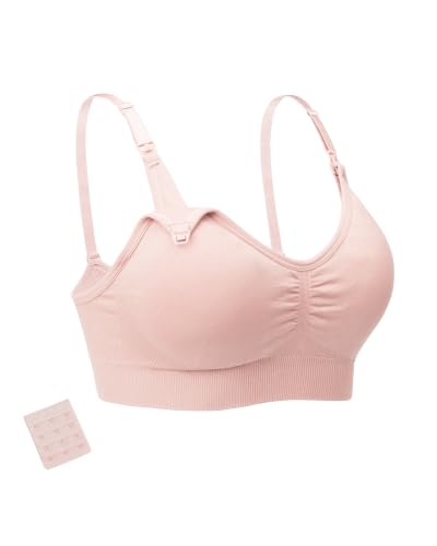 Stelle Nursing Bras Maternity Bralette Seamless for Breastfeeding - color: 1 Pack Pink, size: Small