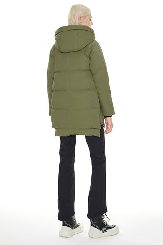 Orolay Women's Thickened Down Jacket - color: Green, size: XX-Large