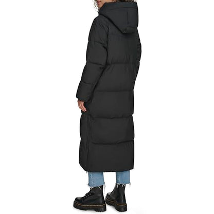 Levi's Women's Cloud Puff Extra Long Puffer Jacket Coat - color: Black, size: X-Large