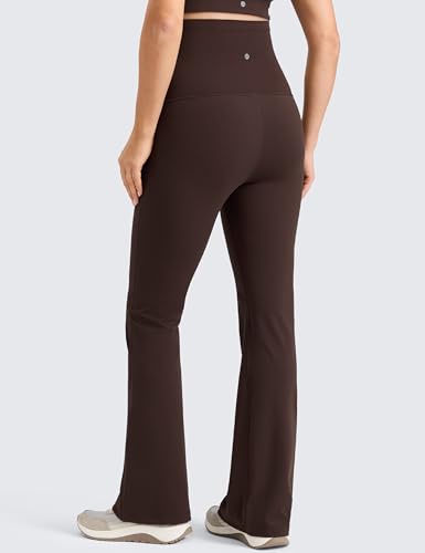 CRZ YOGA Maternity Flare Leggings 31" - color: Hot Fudge Brown, size: Medium
