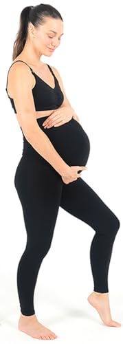 Maternity Leggings - color: 1-pack / Black, size: Large