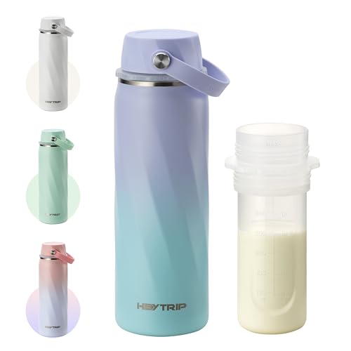 HEYTRIP 20oz Portable Breastmilk Cooler Bottle for Work, Violet Aurora - color: Violet Aurora