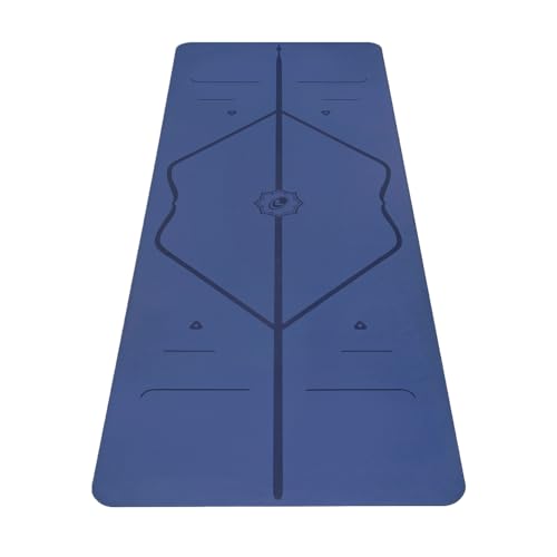 Liforme Classic Yoga Mat - Patented Alignment Design, Ultimate Grip - color: Dusk Blue