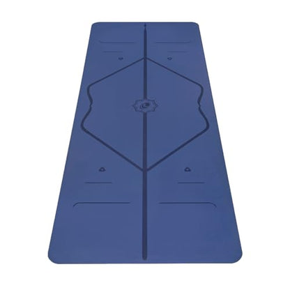 Liforme Classic Yoga Mat - Patented Alignment Design, Ultimate Grip - color: Dusk Blue