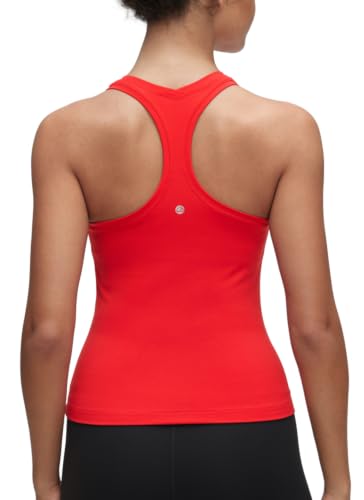 CRZ YOGA Butterluxe Racerback Tank Waist Length - color: Deep Red, size: Medium