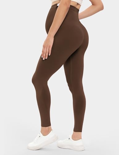 Buttergene Maternity Leggings Buttery-Soft 28'' Maternity Yoga Pants - color: 1-3pack Black/Coffee/Navy, size: Medium